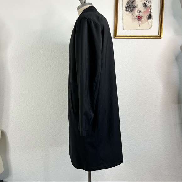 Reversible Turist Pinstripe Trench Midi Jacket - Picture 6 of 14